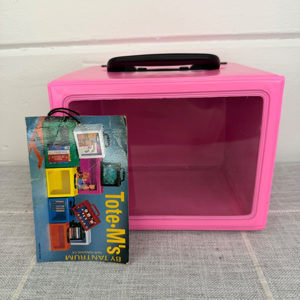 Vintage Tote M's Modular Storage Display Case Pink Tantrum Toys 80s 90s